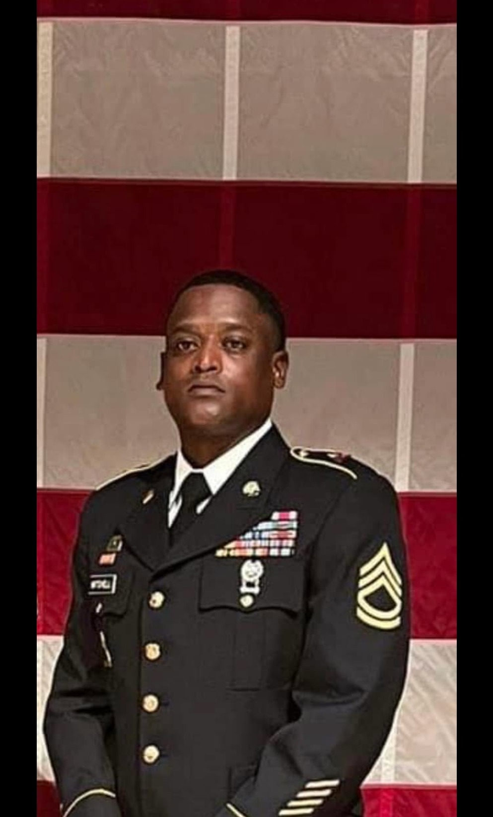 SFC Denzel Mitchell in Army dress uniform — Founder of MoreLife Logistics